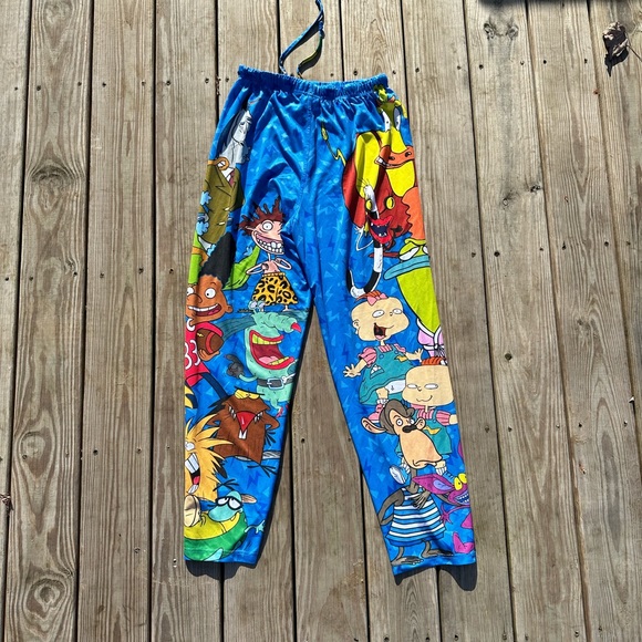 Nickleodeon Mens Sleep Lounge Pants L 36-38 90's classic Nickelodeon characters - Picture 6 of 12